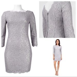 NWT Adrianna Papell Sequnined Lace Dress
